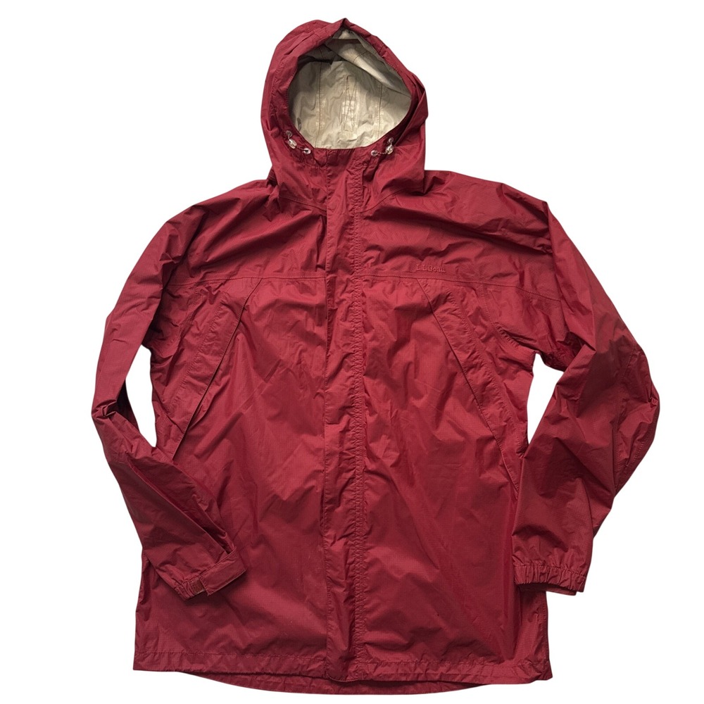 LL Bean VINTAGE Waterproof Windbreaker Red Style 0 ALB3 Men's Size Large Tall
